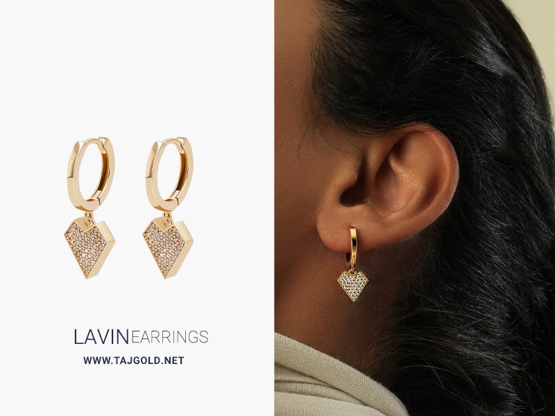 گوشواره طلا کلیپسی لاوین